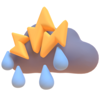 Rain in 3d render for graphic asset web presentation or other png