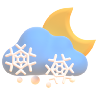 Snow in 3d render for graphic asset web presentation or other png