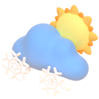 Snow in 3d render for graphic asset web presentation or other png