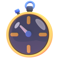 Time in 3d render for graphic asset web presentation or other png