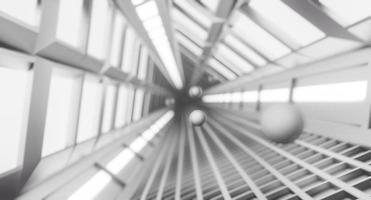 Spaceship corridor, tunnel with light. sci-fi, science concept. 3d rendering. photo