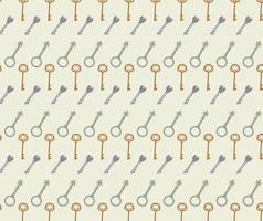 Vintage Seamless Pattern Design Keys Colorful vector