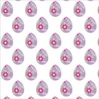 Vector Floral Easter Egg Beauty Pattern Seamless