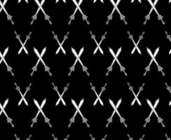 Seamless Pattern Crossing Sword Black and White Colored vector