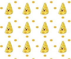 Cheese Face Expressions Pattern Seamless Vector