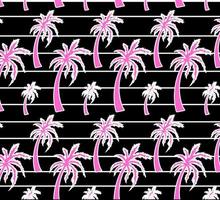 Tropical Palm Tree Seamless Pattern Pink Vector