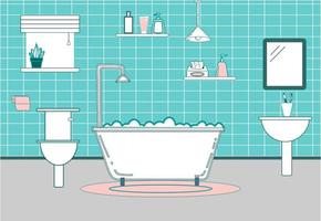 Design Modern Bathroom Interior Vector