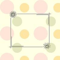 Decoration Frame Border with Flower Pattern Background vector