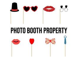 Photo Booth Props Colored Vector