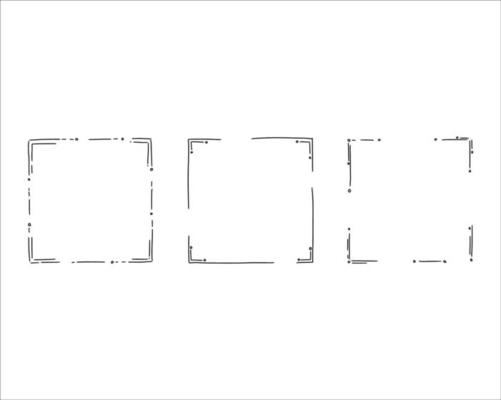 Collection of Doodle Frame Border Vector