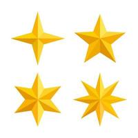 Star icon. Golden isolated star vector. Multi pointed star. Vector illustration.