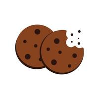 galletas con trocitos de chocolate, icono, vector, ilustración. vector