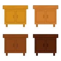wooden chest icon in flat style illustration vector