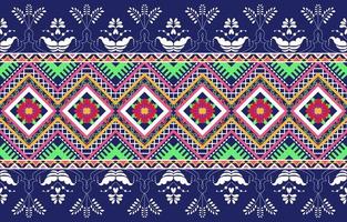 triangle geometric and flower ornament pattern colorful,Tribal ethnic texture style,design for printing on products, background,scarf,clothing,wrapping,fabric,vector illustration. vector