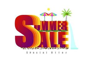 summer sale colorful tone vector illustration eps10