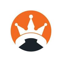 King call vector logo design. Handset and crown icon design.