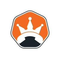 King call vector logo design. Handset and crown icon design.