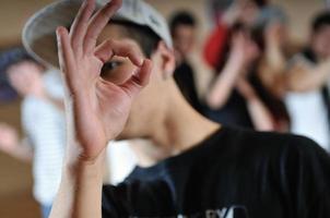 vista de grupo de breakdance foto