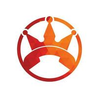 King call vector logo design. Handset and crown icon design.