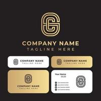 logotipo de contorno de letra gc, adecuado para cualquier negocio o identidad personal. vector