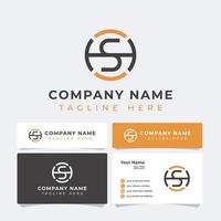 Letter SH Circle Logo, is suitable for any business. vector