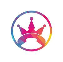 King call vector logo design. Handset and crown icon design.