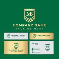 Letter MB Monogram Shield King Logo, suitable for any business. vector