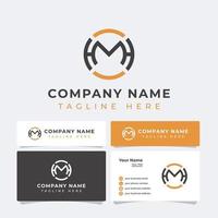 Letter MH Circle Logo, is suitable for any business. vector