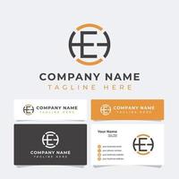 Letter EH Circle Logo, is suitable for any business. vector