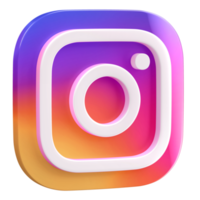 ilustración 3d del logotipo de instagram png