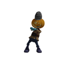 citrouille monstre superstar halloween png