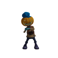 Pumpkin monster pose Halloween png