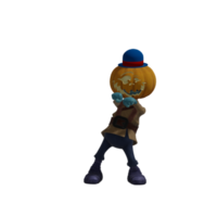 pose de monstruo de calabaza halloween png