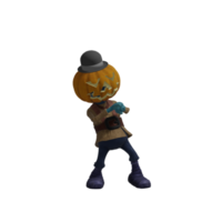 Pumpkin monsters dancing png