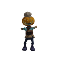 Pumpkin monster pose Halloween png