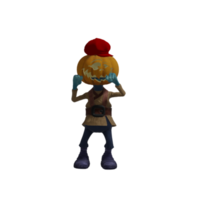 Pumpkin monsters dancing png