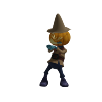 Pumpkin monster pose Halloween png