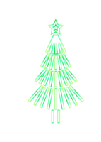 Neon-Weihnachtsbaum-Design. png mit transparentem Hintergrund.