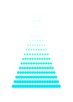 neon Natale albero design. png con trasparente sfondo.