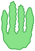 botanisch ontwerp element, decoratief vlak. PNG met transparant achtergrond.