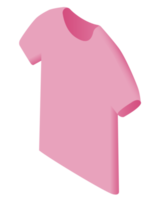 camiseta isométrica. png com fundo transparente.