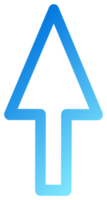 Up arrow simple symbol. PNG with transparent background.