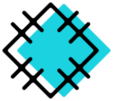 Geometric abstract, flat design element. PNG with transparent background.