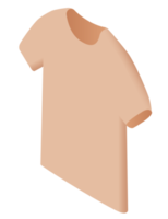 camiseta isométrica. png com fundo transparente.