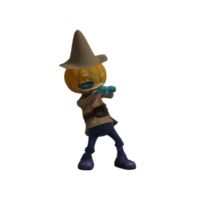 Halloween-Kürbis-Monster-Pose png