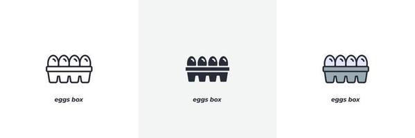 eggs box icon. Line, solid and filled outline colorful version, outline and filled vector sign. Idea Symbol, logo illustration. Vector graphics