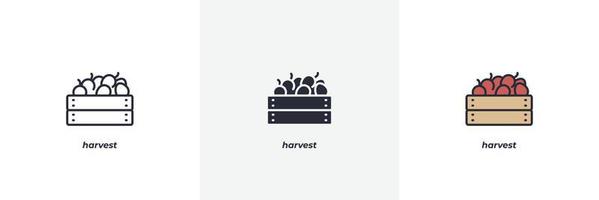 harvest icon. Line, solid and filled outline colorful version, outline and filled vector sign. Idea Symbol, logo illustration. Vector graphics