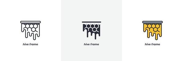 hive frame icon. Line, solid and filled outline colorful version, outline and filled vector sign. Idea Symbol, logo illustration. Vector graphics