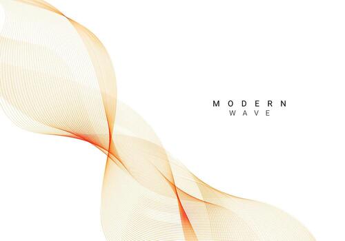 Decorative design modern pattern with stylish smooth yellow wave background vector