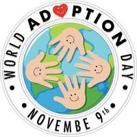 World Adoption Day Logo Design vector